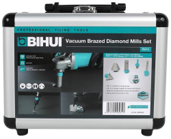 6-dielna sada diamantovch frz M14 v hlinkovom kufrku  pre frzovanie obkladov a dlaby