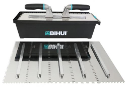 Sada zubovch hladidiel BIHUI 480130 mm INOX  9-dielna s vmennou rukovou v kufri