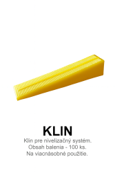 Nivelan klin pre obkladaov  opakovane pouiten (lt, 100 ks/bal.)