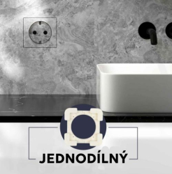 EDPLIT � jednodielny skryt� elektro r�m�ek pre z�suvku alebo vyp�na� pod obklad (bez spotrebn�ho materi�lu)