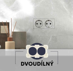 EDPLIT � dvojdielny skryt� elektro r�m�ek pre z�suvku a vyp�na� pod obklad (bez spotrebn�ho materi�lu)