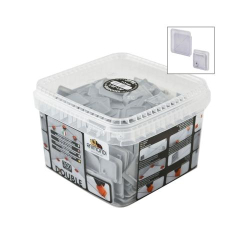 Vyrovnvac systm DOUBLE (distann klipy)  varianty 1&3 mm / 2&5 mm, 300 ks v boxe