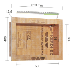 Schlter-KERDI-BOARD-NLT  prefabrikovan osvetlen nika do steny na rku